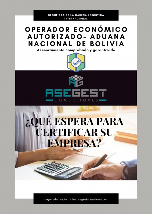 imagen de oferta: Asesoría para certificación Operador Económico Autorizazo OEA  en Bolivia